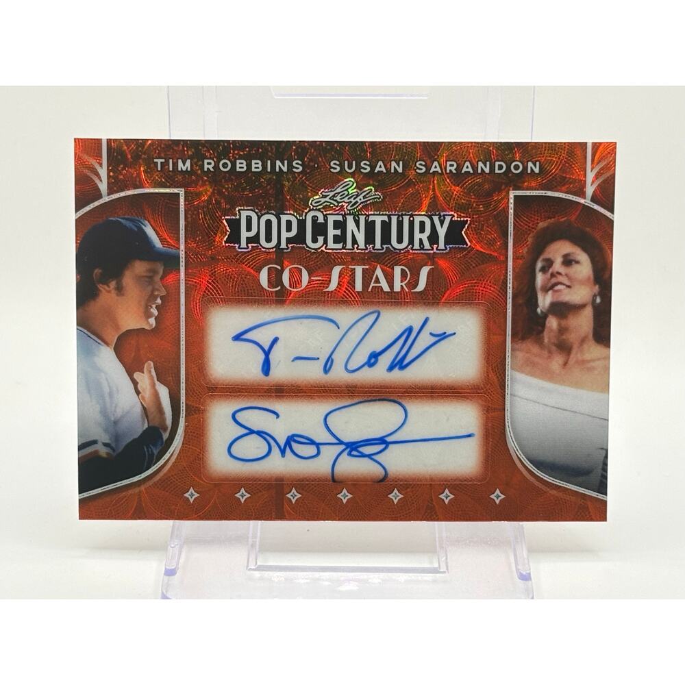 2025 Leaf Pop Century Tim Robbins Susan Sarandon Co-Stars Dual Red Auto 1/1 SSP